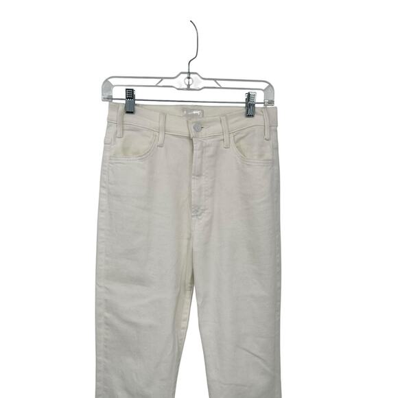 Mother Jeans The Hustler Ankle Fray Fairest Of Them All White Size 28 - Picture 2 of 13
